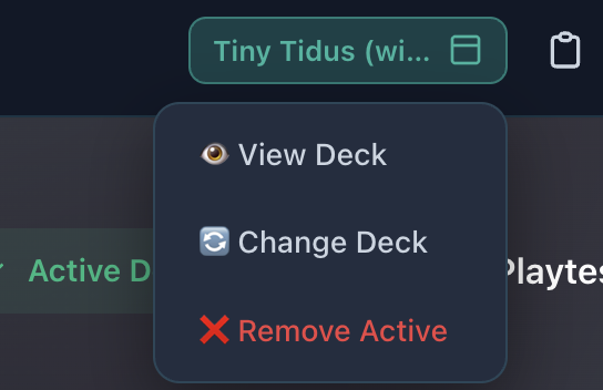 Say Hello to "Active Decks"